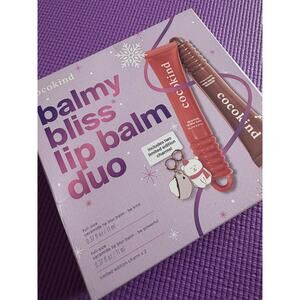 Cocokind Balmy Bliss Lip Balm treatments Duo Gift Set With Charms NEW coco kind